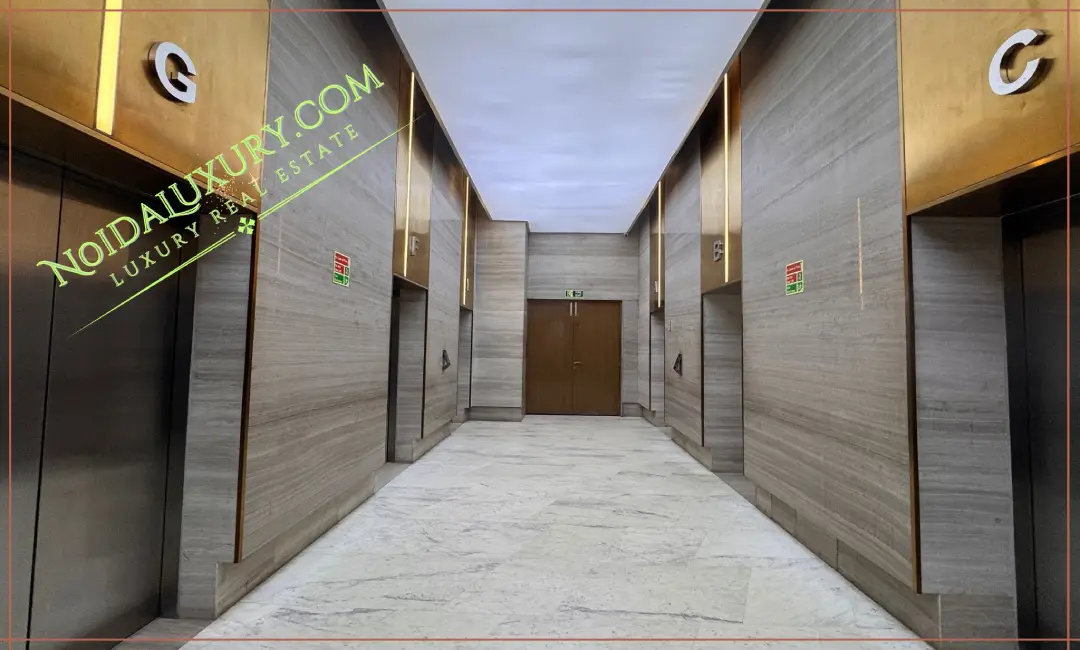 Night view Supernova Astralis — luxury office building on Noida Expressway