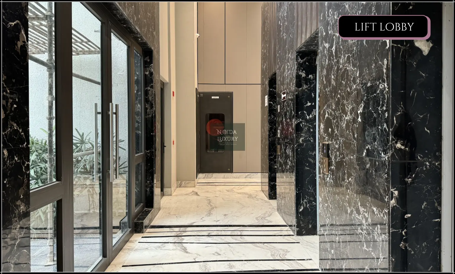 Premium drop off area at County 107 Noida