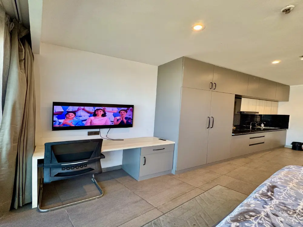 Panorama 32 kitchen with river view Supernova Spira Noida
